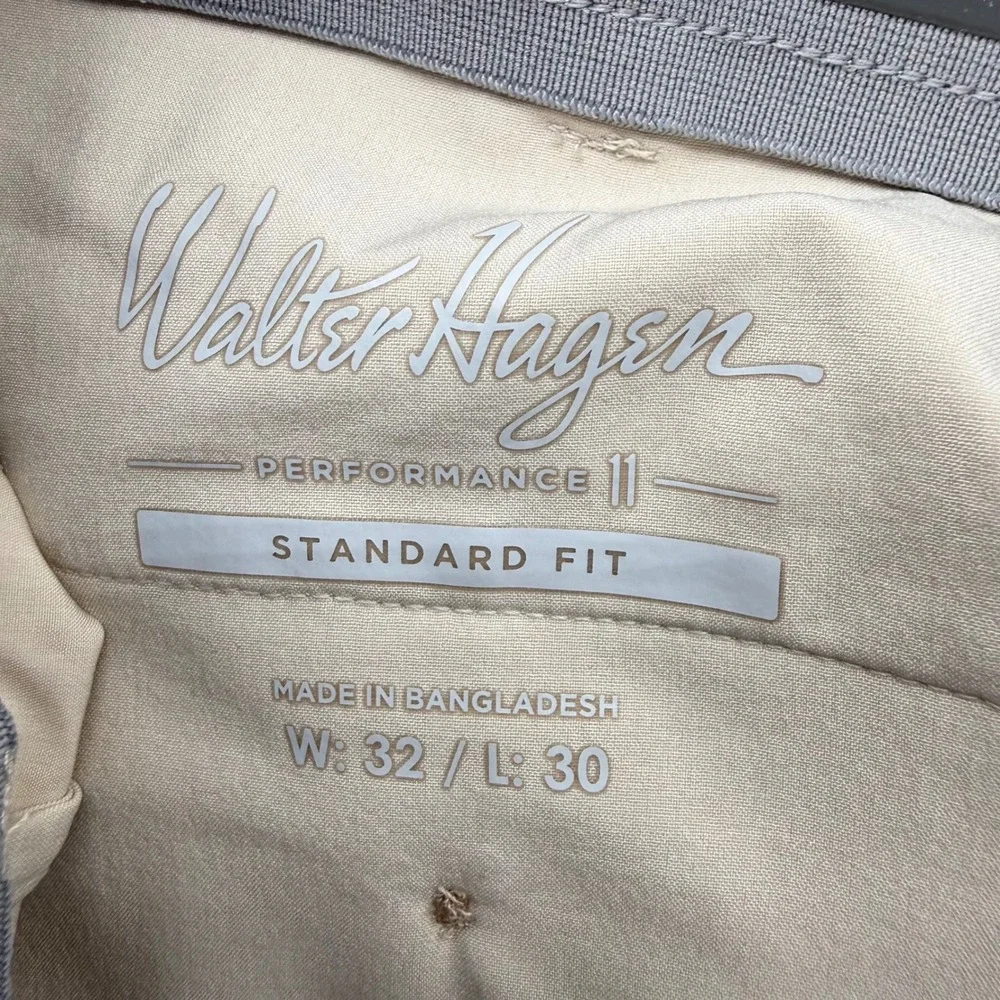 Walter Hagen Golf Pants Men 32x30 Khaki Performance 11 Standard 4-Way Stretch